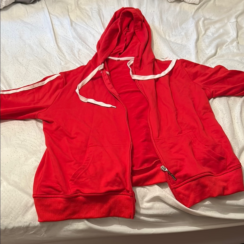 Red Tracksuit with White Stripes - Picture 3 of 3